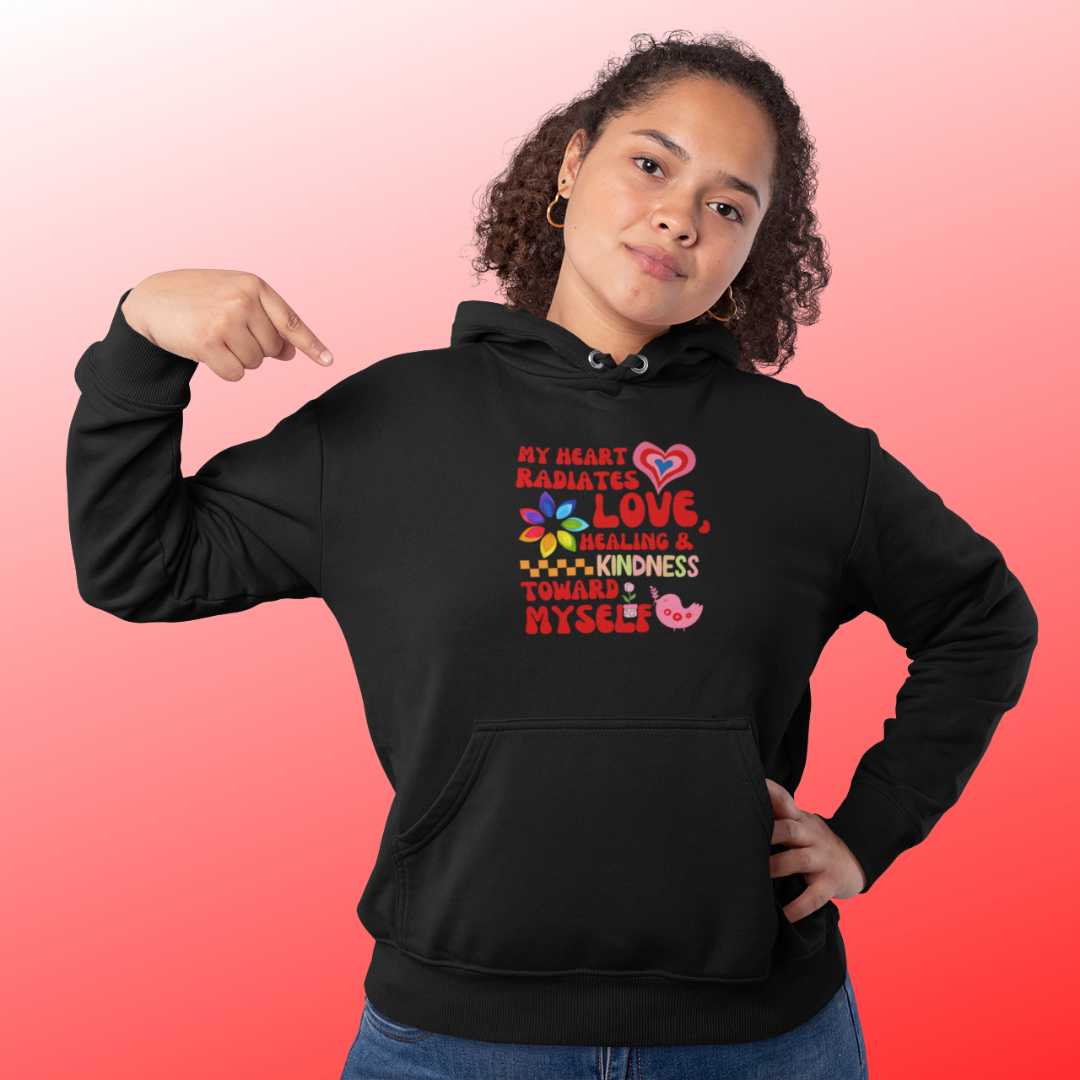 "My Heart Radiates Love" Affirmation Hoodie