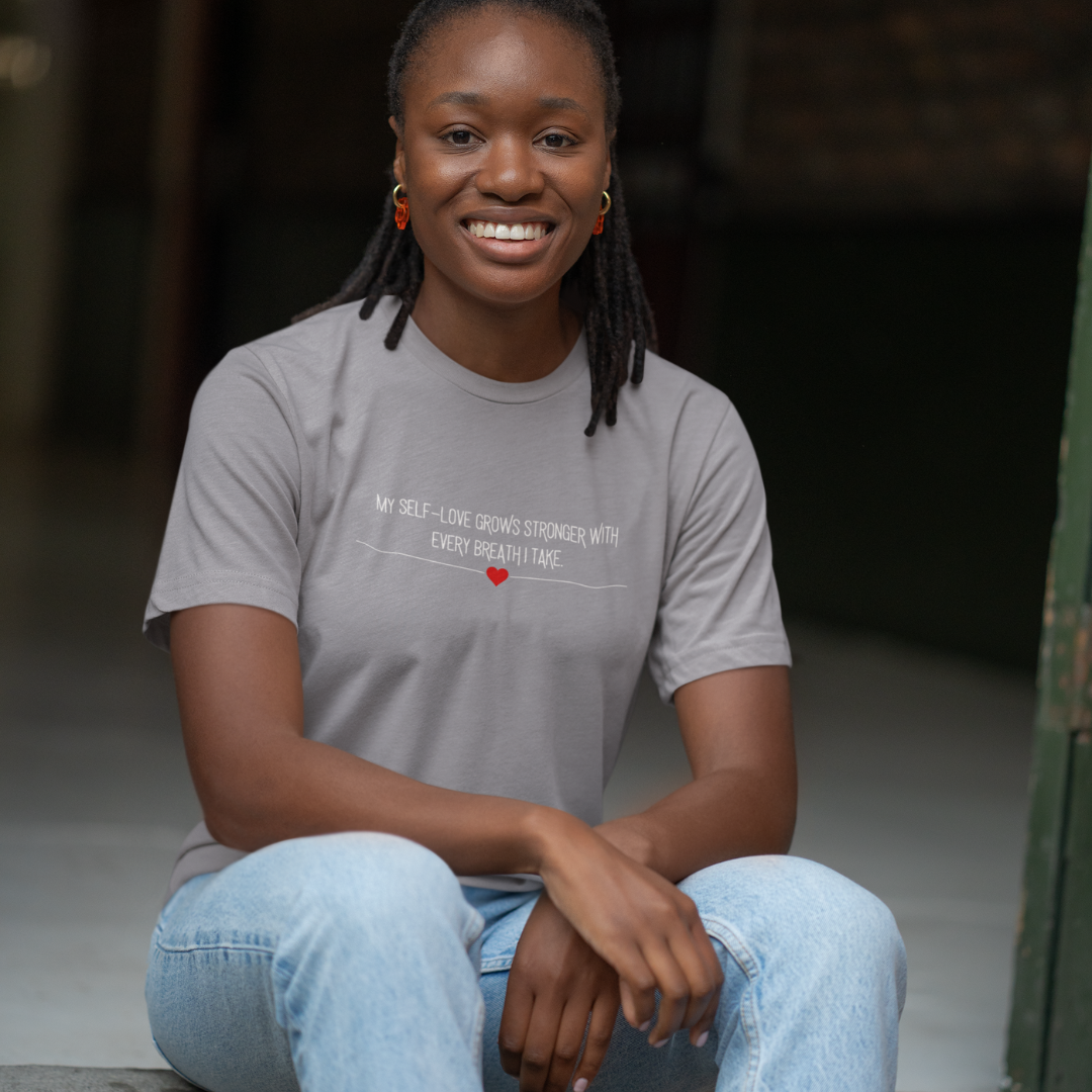 "My Self-Love Grows" Minimalist Design Affirmation T-Shirts