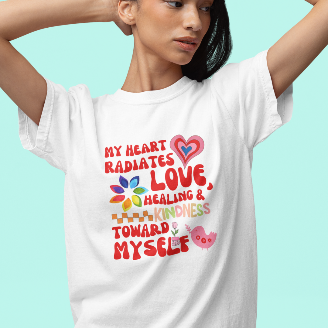 "My Heart Radiates Love" Affirmation T-Shirt