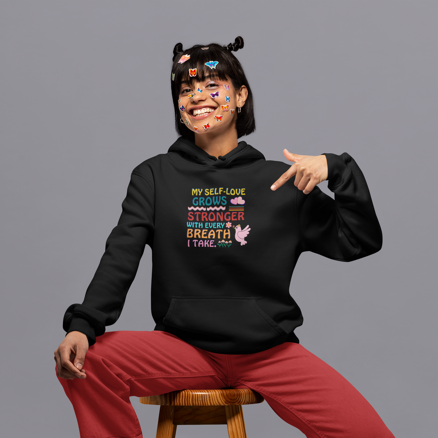 "My Self-Love Grows Every Day" Affirmation Hoodie