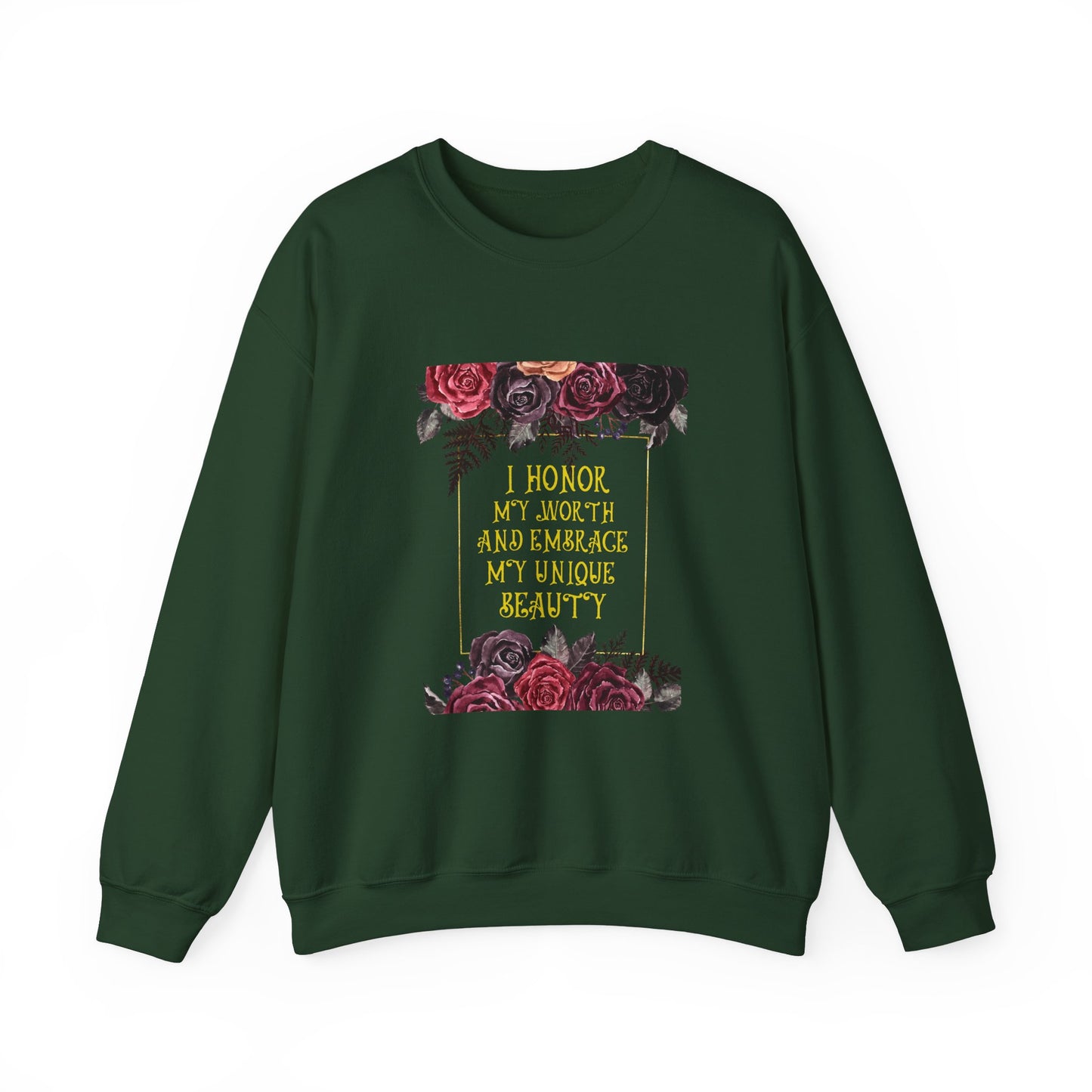 "I Know My Worth and I Embrace My Unique Beauty" Affirmation Sweatshirt