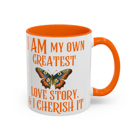I am My Own Love Story Mug in Orange